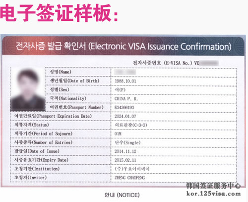 韩国电子签申请流程